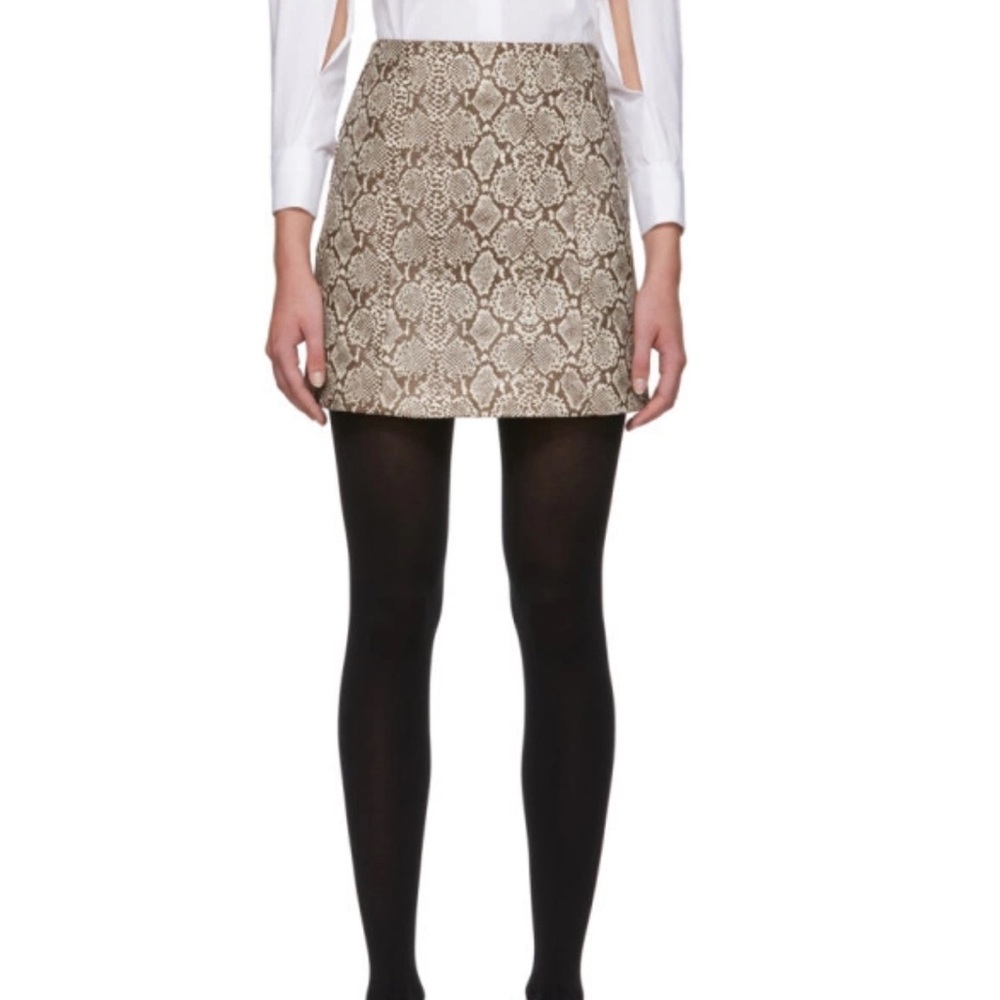 Alexa Chung snakeskin skirt